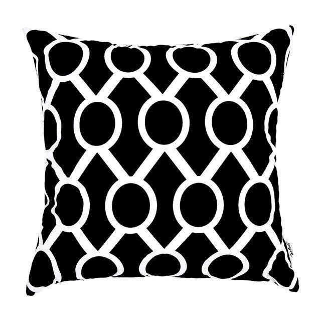 B&W Geometric Cushion Cover - Nordic Side - 