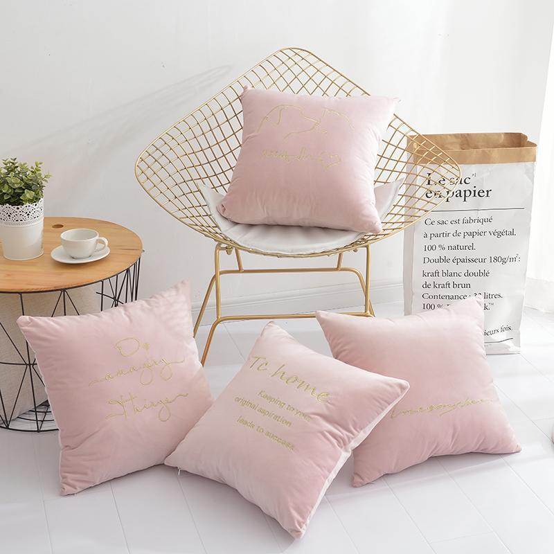 Velvet Cushions with Gold Letters - Nordic Side - 