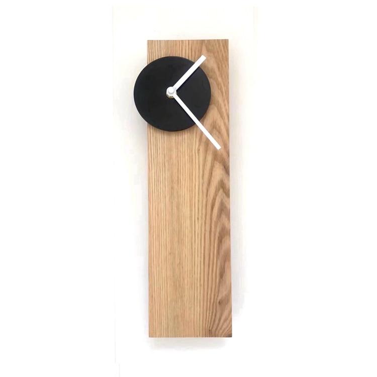 Fintan - Modern Wood Minimalist Clock - Nordic Side - 08-06, feed-cl0-over-80-dollars, modern, modern-farmhouse, modern-nordic, modern-wall-clock, nordic, wall-clock