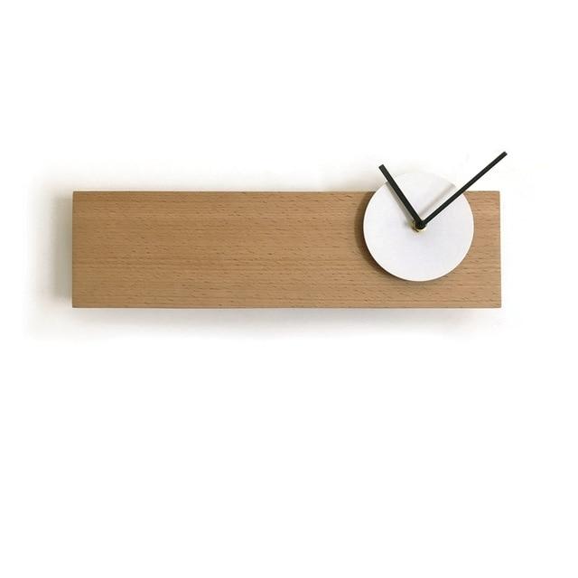 Fintan - Modern Wood Minimalist Clock - Nordic Side - 08-06, feed-cl0-over-80-dollars, modern, modern-farmhouse, modern-nordic, modern-wall-clock, nordic, wall-clock