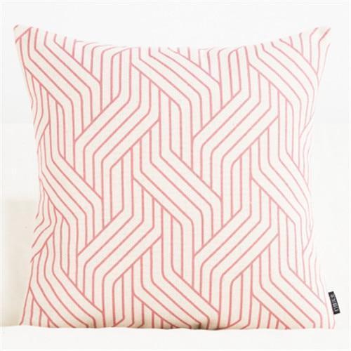 Pink Vintage Pattern Print Cushion Covers - Nordic Side - 