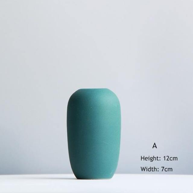 Minimal Blues Ceramic Vase - Nordic Side - 