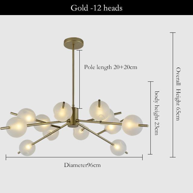 Golden Branches Chandelier - Nordic Side - 