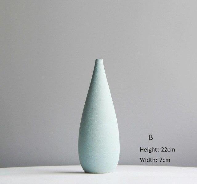 Macaron Coloured Ceramic Vase - Nordic Side - 