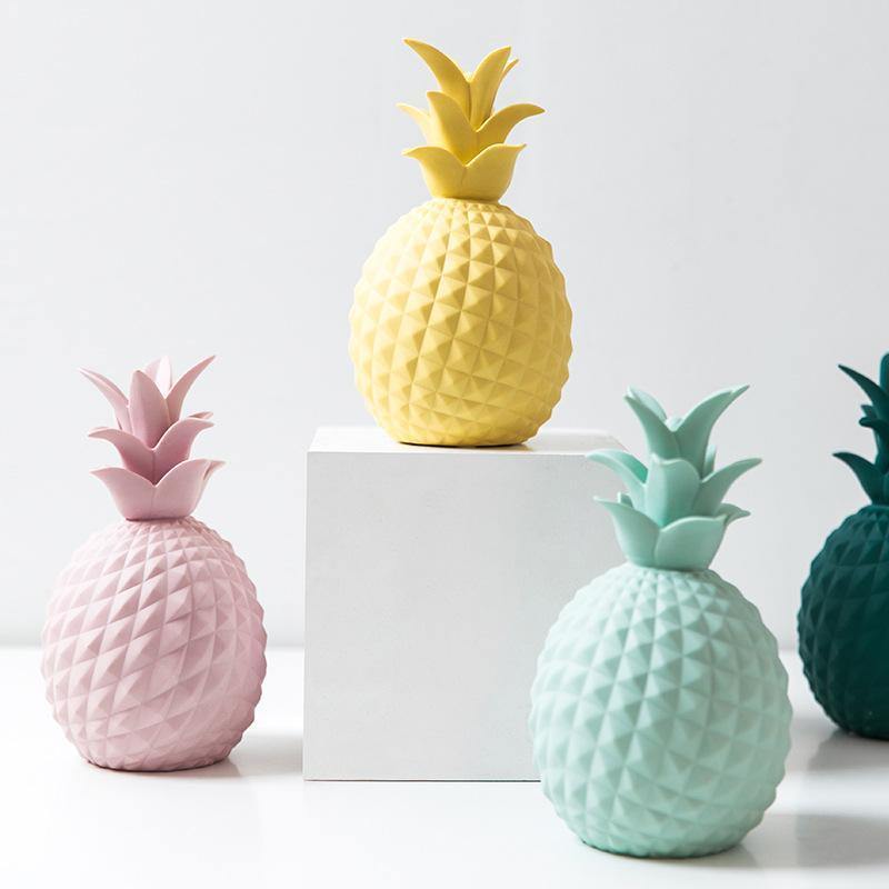 Pastel Ceramic Pineapple Model - Nordic Side - 