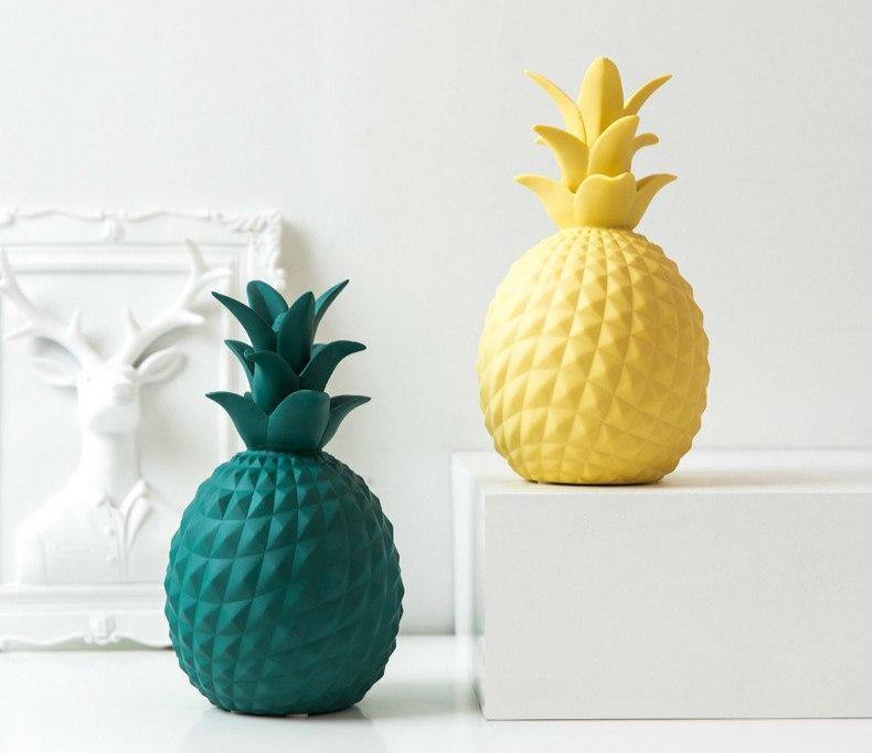 Pastel Ceramic Pineapple Model - Nordic Side - 