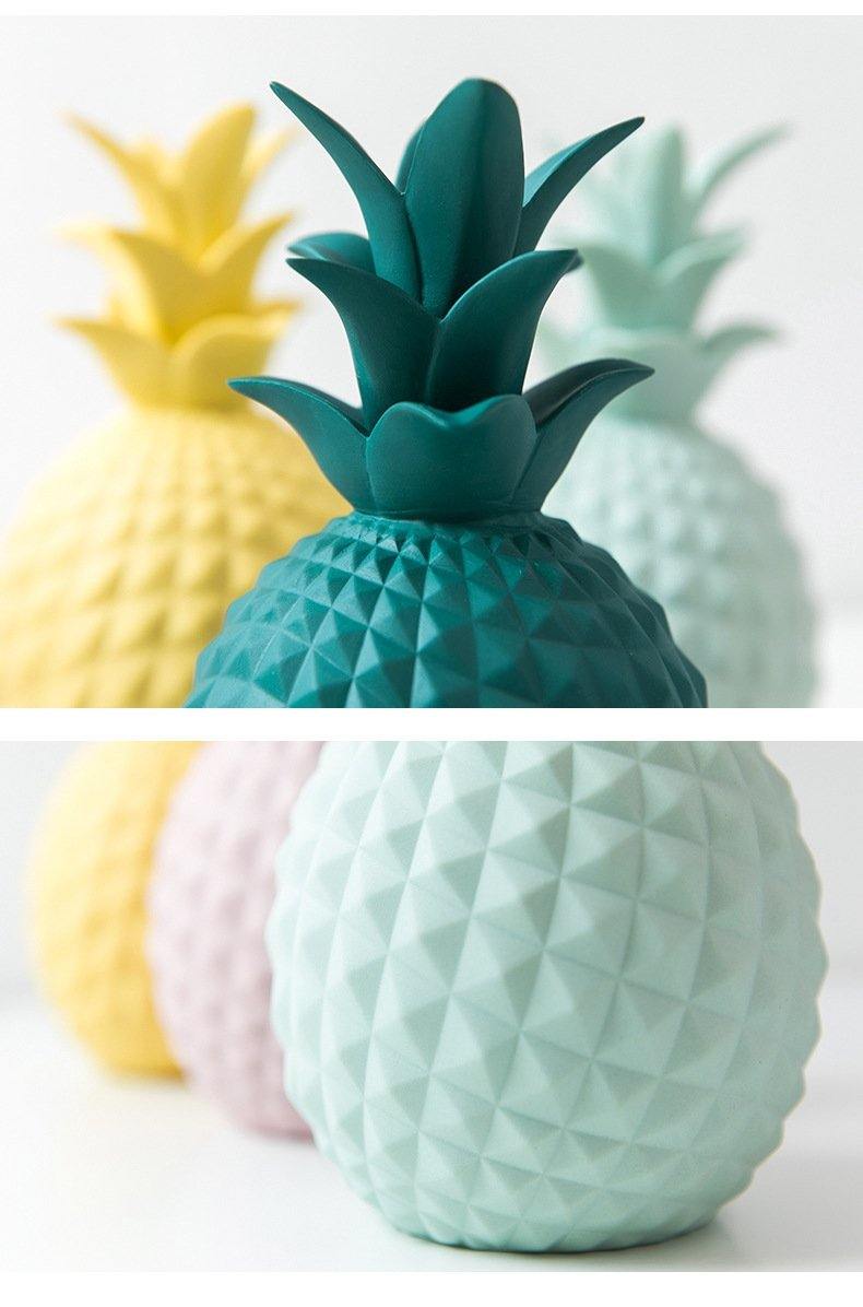 Pastel Ceramic Pineapple Model - Nordic Side - 