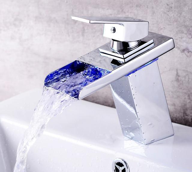 LED Temperature Color Changing Faucet - Nordic Side - 12-12, bathroom, bathroom-collection, bathroom-faucet, fab-faucets, faucet, feed-cl0-over-80-dollars, kitchen, kitchen-faucet, LED, moder