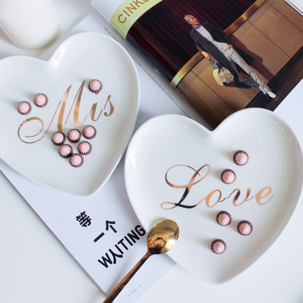 Heart and Dot Plate - Nordic Side - 