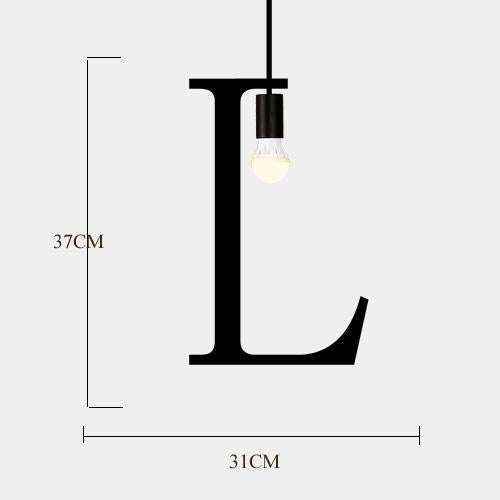 Black Alphabet Pendant Light - Nordic Side - 