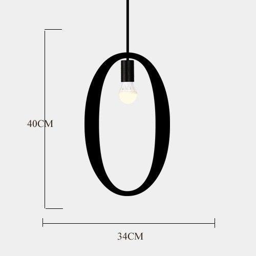 Black Alphabet Pendant Light - Nordic Side - 