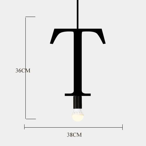 Black Alphabet Pendant Light - Nordic Side - 