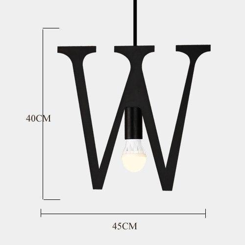 Black Alphabet Pendant Light - Nordic Side - 