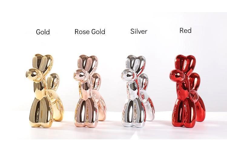 Metallic Ceramic Balloon Dog (Piggy Bank) - Nordic Side - 