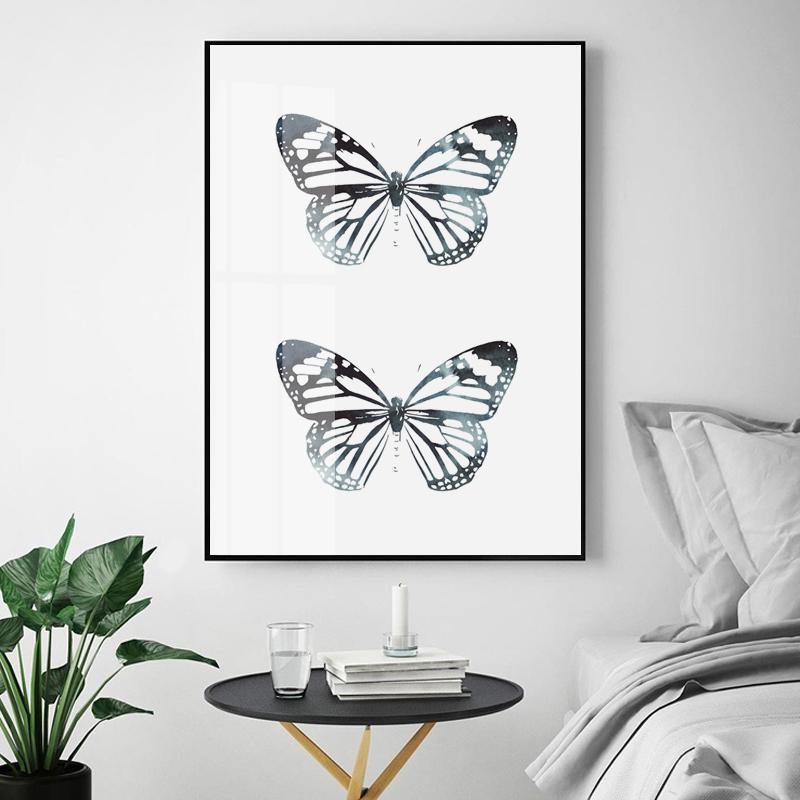 Black Butterfly & Lips Wall art - Nordic Side - 