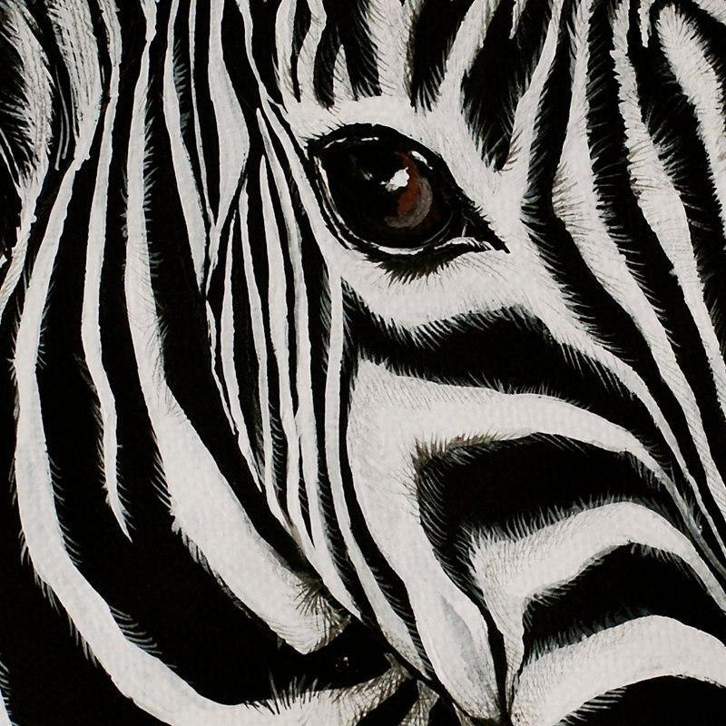 Black Zebra & Rose Wall Art - Nordic Side - 