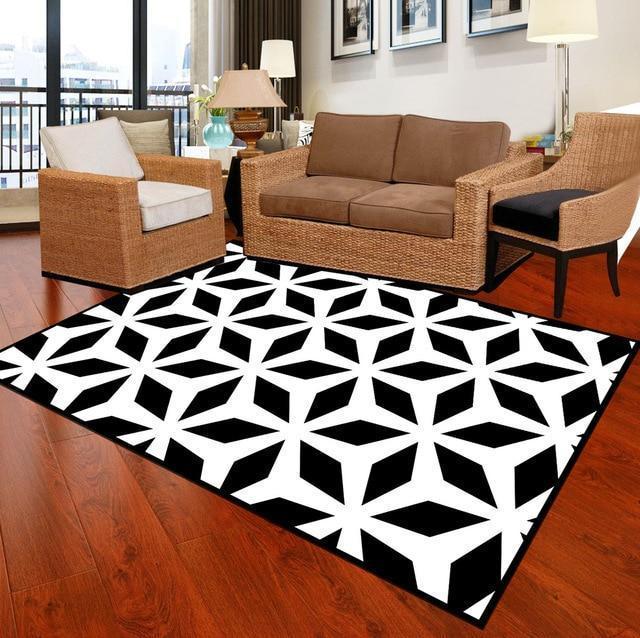 Bold Print Rug - Nordic Side - 12-05, abstract-rug, area-rug, door-mat, geometric-rug, large-rug, modern, modern-nordic, modern-rug, nordic, vintage, vintage-rug