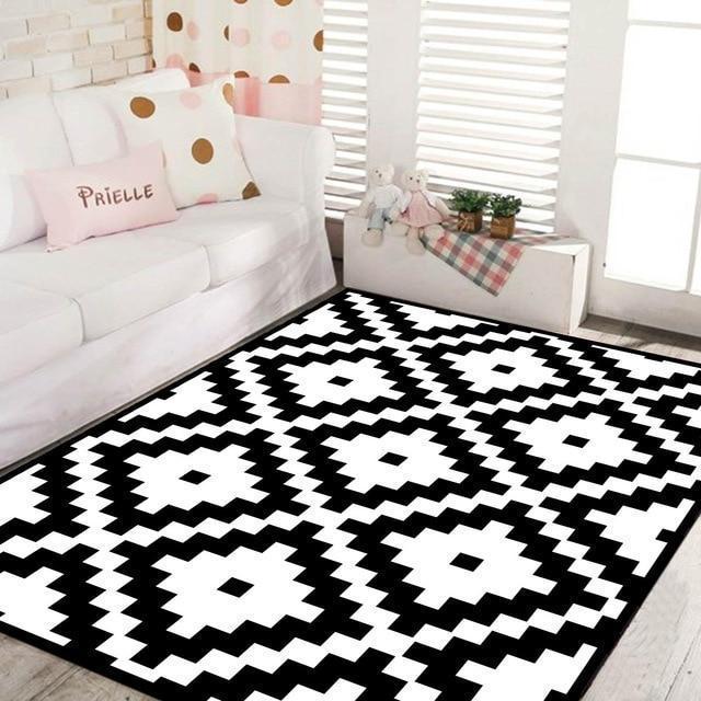 Bold Print Rug - Nordic Side - 12-05, abstract-rug, area-rug, door-mat, geometric-rug, large-rug, modern, modern-nordic, modern-rug, nordic, vintage, vintage-rug