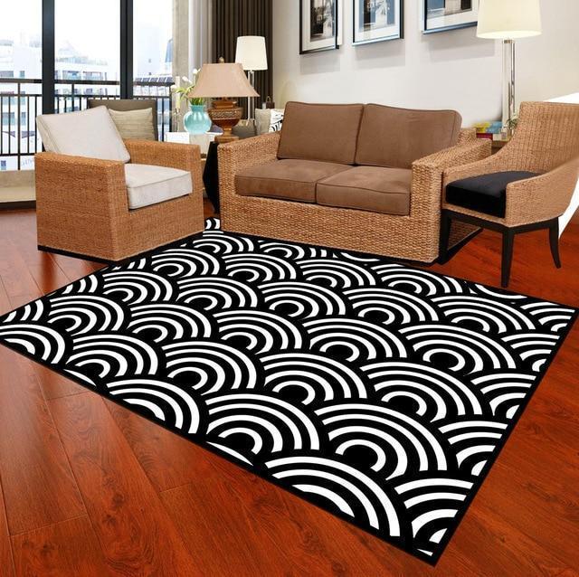 Bold Print Rug - Nordic Side - 12-05, abstract-rug, area-rug, door-mat, geometric-rug, large-rug, modern, modern-nordic, modern-rug, nordic, vintage, vintage-rug