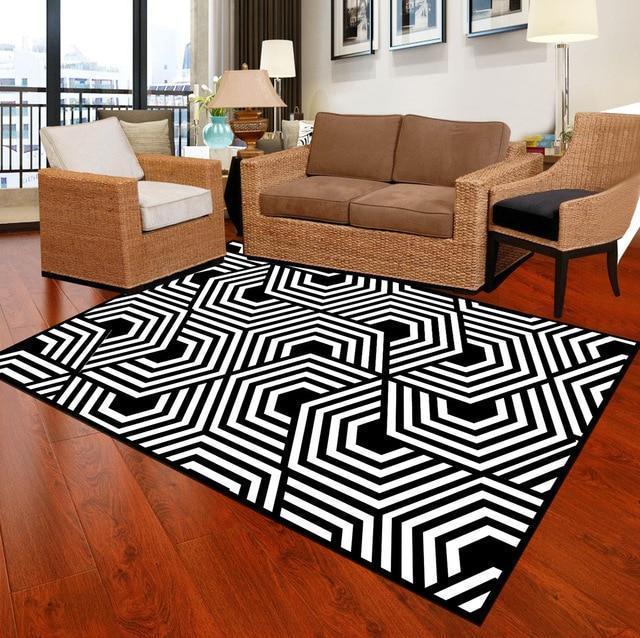 Bold Print Rug - Nordic Side - 12-05, abstract-rug, area-rug, door-mat, geometric-rug, large-rug, modern, modern-nordic, modern-rug, nordic, vintage, vintage-rug