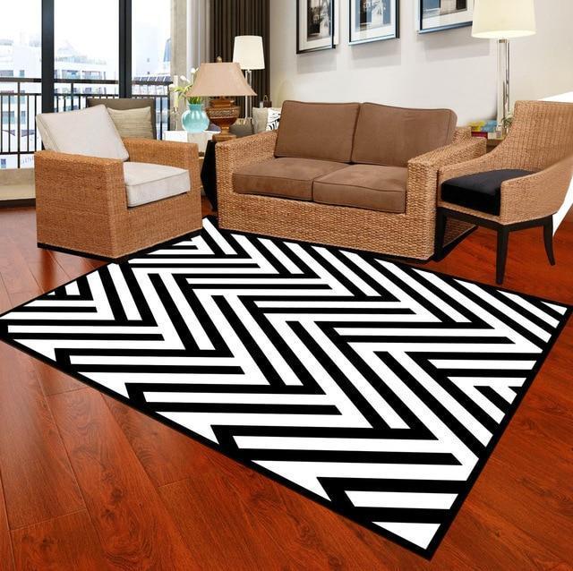 Bold Print Rug - Nordic Side - 12-05, abstract-rug, area-rug, door-mat, geometric-rug, large-rug, modern, modern-nordic, modern-rug, nordic, vintage, vintage-rug