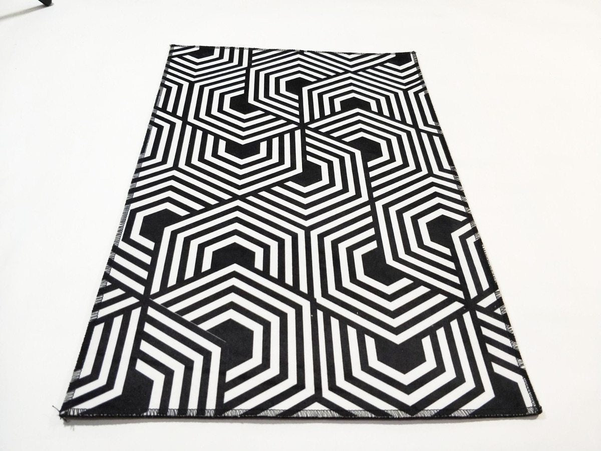 Bold Print Rug - Nordic Side - 12-05, abstract-rug, area-rug, door-mat, geometric-rug, large-rug, modern, modern-nordic, modern-rug, nordic, vintage, vintage-rug