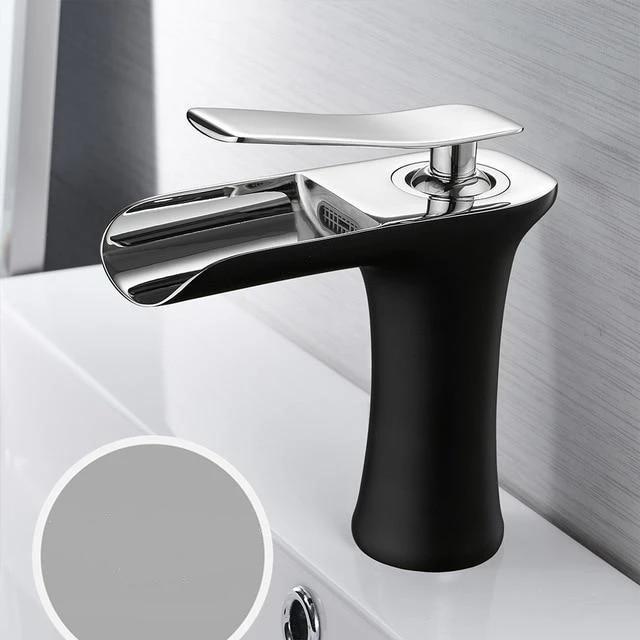 Waterfall Single Handle Basin Faucet - Nordic Side - 12-11, bathroom, bathroom-collection, bathroom-faucet, fab-faucets, faucet, feed-cl0-over-80-dollars, kitchen, kitchen-faucet, renovation,