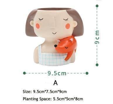 Resin Doll Planter - Nordic Side - 