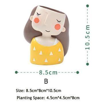 Resin Doll Planter - Nordic Side - 