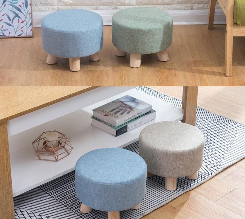 Huo - Modern Nordic Round Footstool - Nordic Side - 01-07