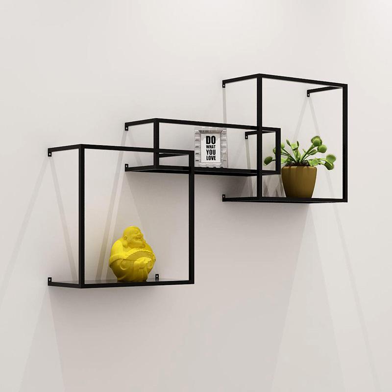 Brock Modern Iron Frame Shelves