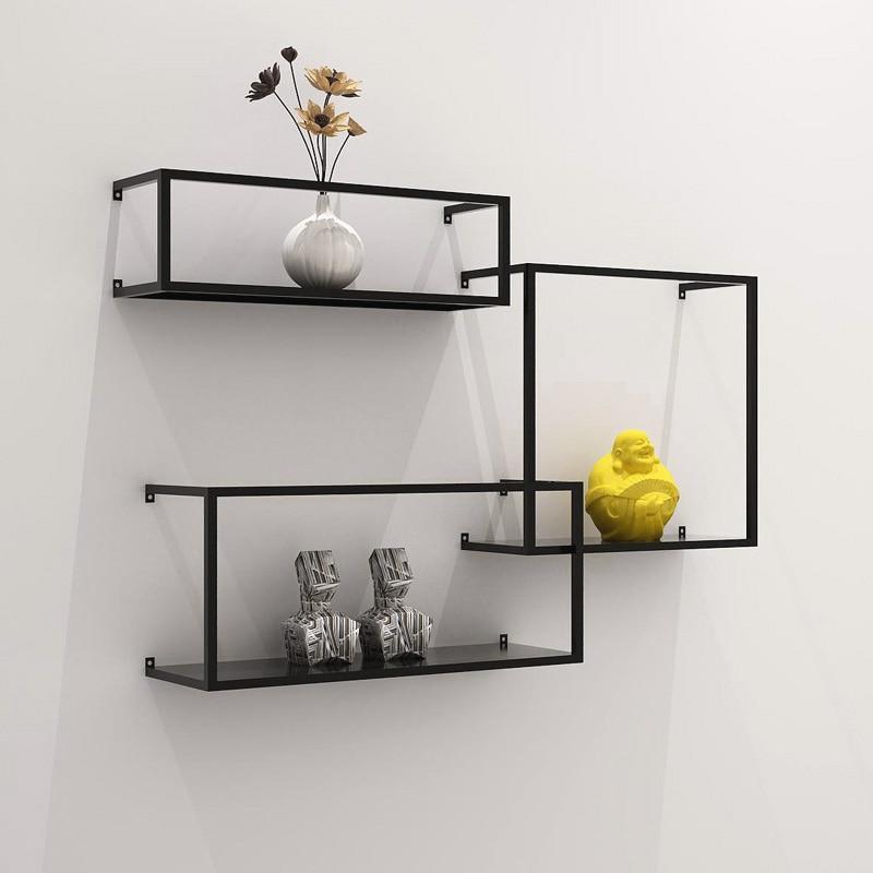 Brock Modern Iron Frame Shelves