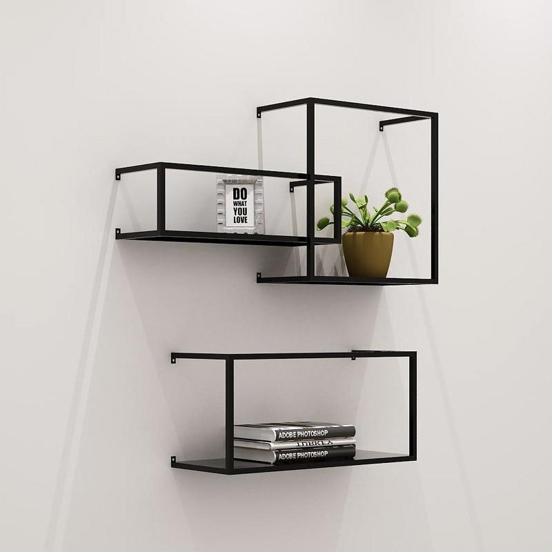 Brock Modern Iron Frame Shelves