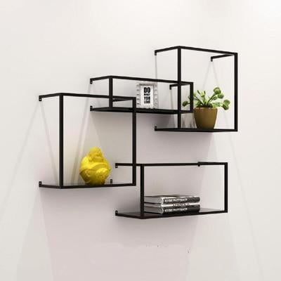 Brock Modern Iron Frame Shelves