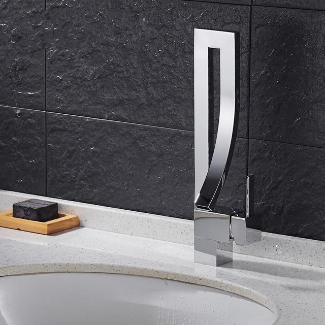 Veda - Elegant Modern Basin Faucet - Nordic Side - 04-25, bathroom, bathroom-collection, bathroom-faucet, fab-faucets, faucet, feed-cl0-over-80-dollars, kitchen, kitchen-faucet, modern, moder