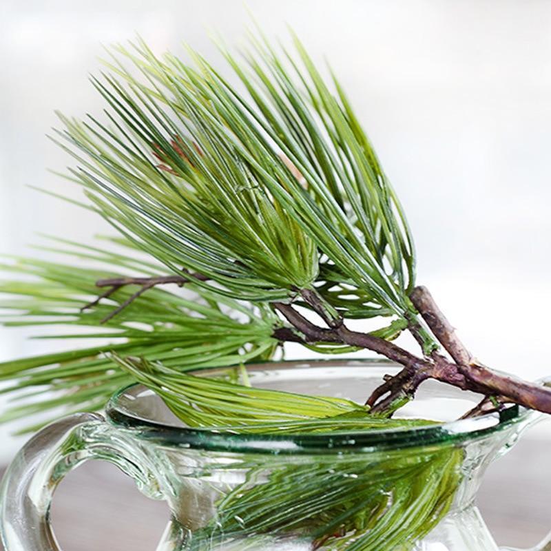 Artificial plants Five Head Pine Needles branch - 15.75 in.  DIY christmas tree xmas wreath material Artificial Flowers Bouquet - Nordic Side - 