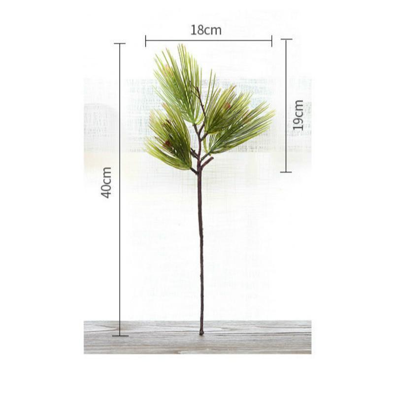 Artificial plants Five Head Pine Needles branch - 15.75 in.  DIY christmas tree xmas wreath material Artificial Flowers Bouquet - Nordic Side - 