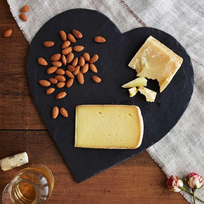 Natural Slate Heart Plates - Nordic Side - 