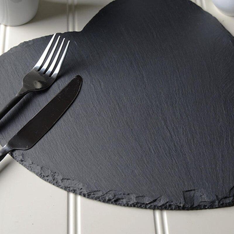 Natural Slate Heart Plates - Nordic Side - 