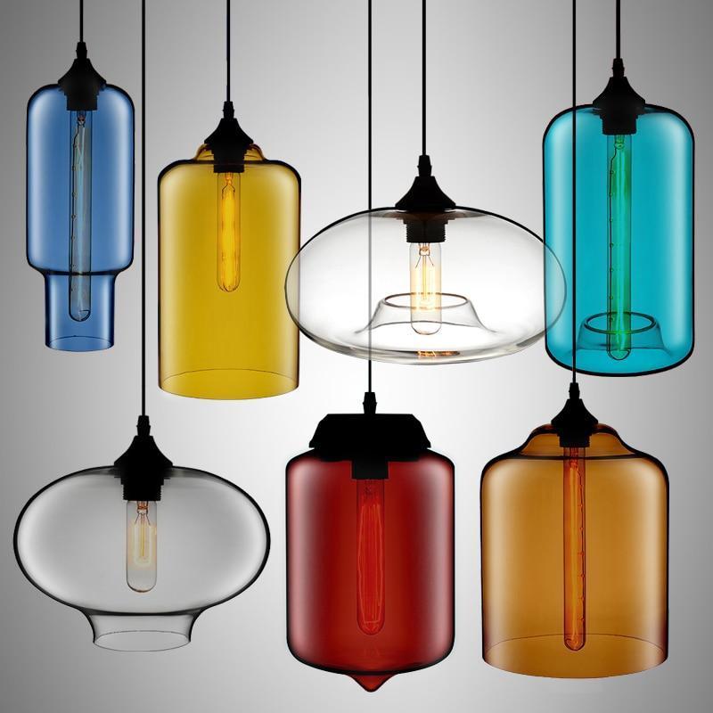 Transparent Colourful Pendant Light - Nordic Side - 