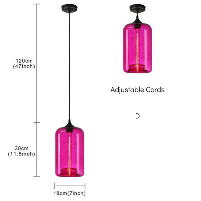 Transparent Colourful Pendant Light - Nordic Side - 