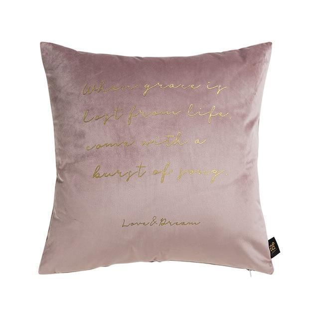 Velvet Cushions with Gold Letters - Nordic Side - 