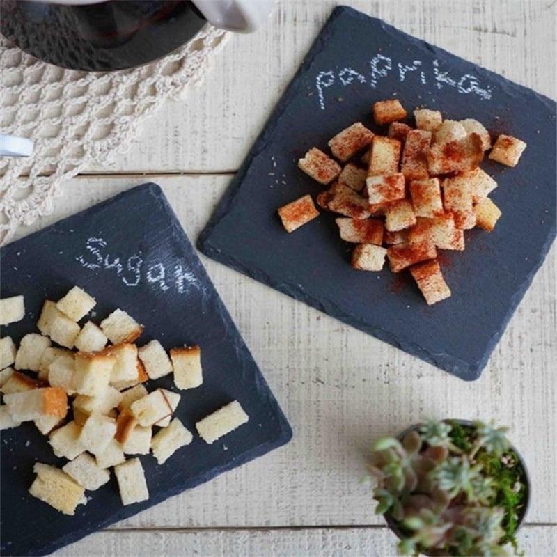 Natural Slate Square Plates - Nordic Side - 