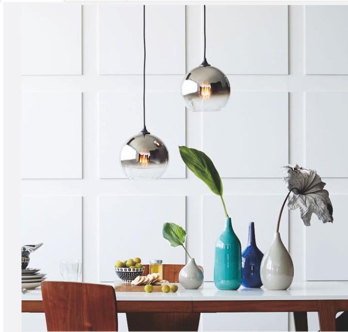 Silver & Gold Gradient Pendant Light - Nordic Side - 