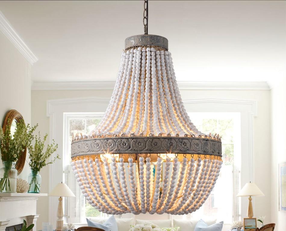 Metis - Vintage Wooden Beaded Round Chandelier - Nordic Side - 03-19, best-selling-lights, chandelier, feed-cl0-over-80-dollars, hanging-lamp, lamp, light, lighting, lighting-tag, modern-ligh