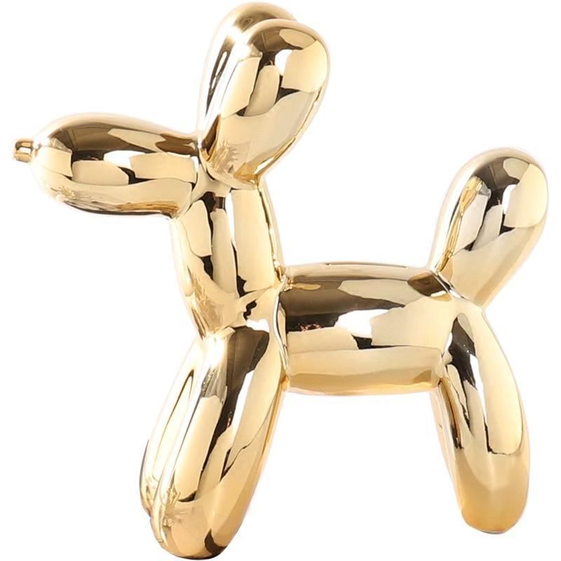 Metallic Ceramic Balloon Dog (Piggy Bank) - Nordic Side - 