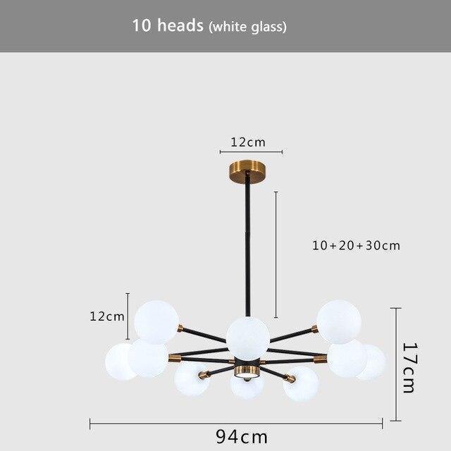 Nordic Black & Copper Chandelier - Nordic Side - 