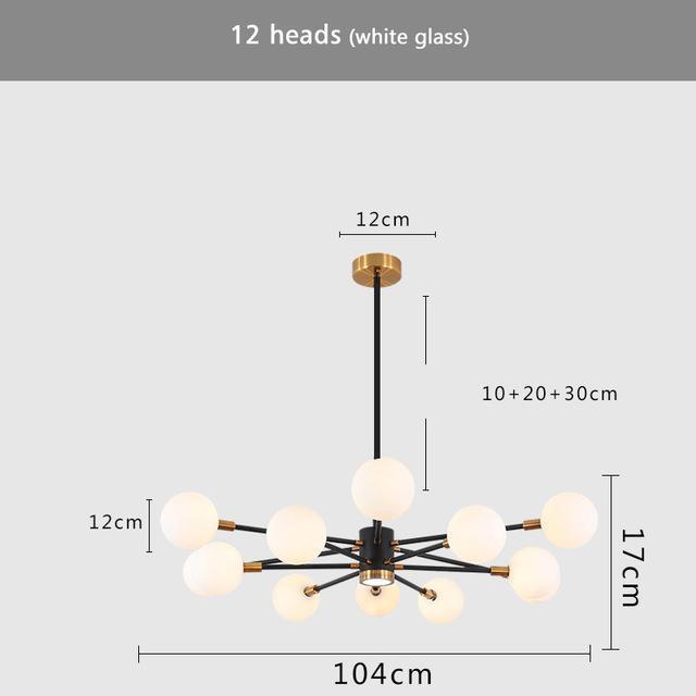 Nordic Black & Copper Chandelier - Nordic Side - 