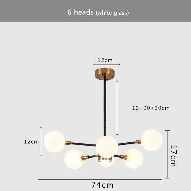 Nordic Black & Copper Chandelier - Nordic Side - 