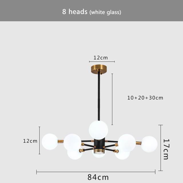 Nordic Black & Copper Chandelier - Nordic Side - 